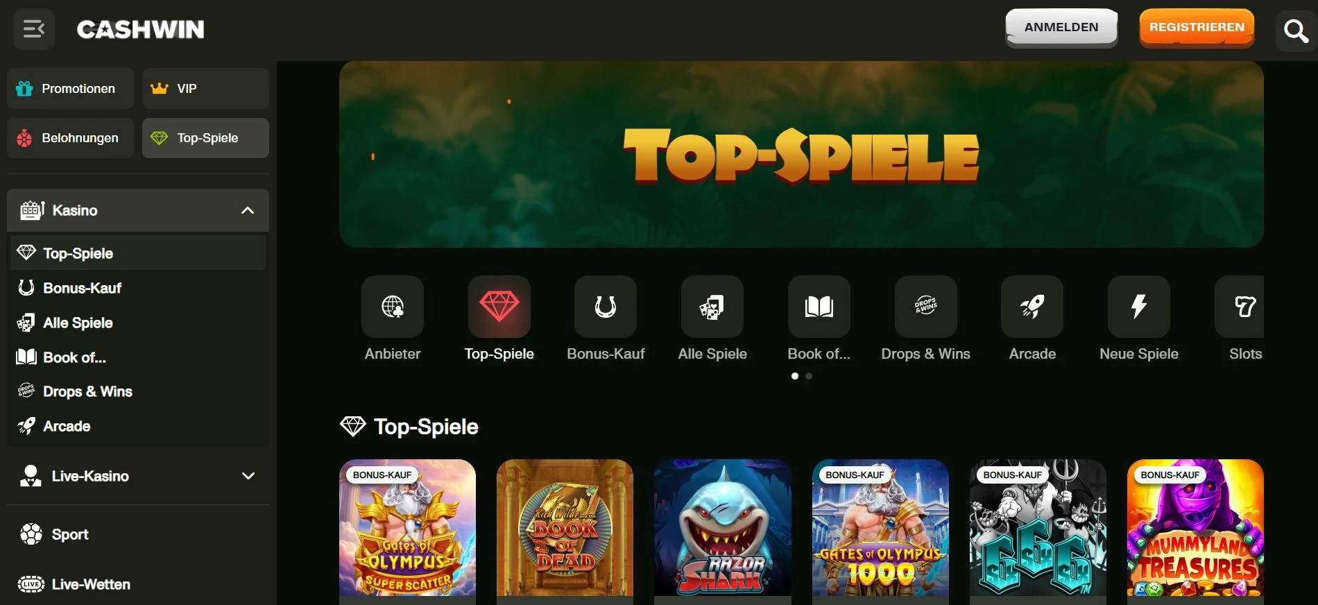 cashwin top spiele